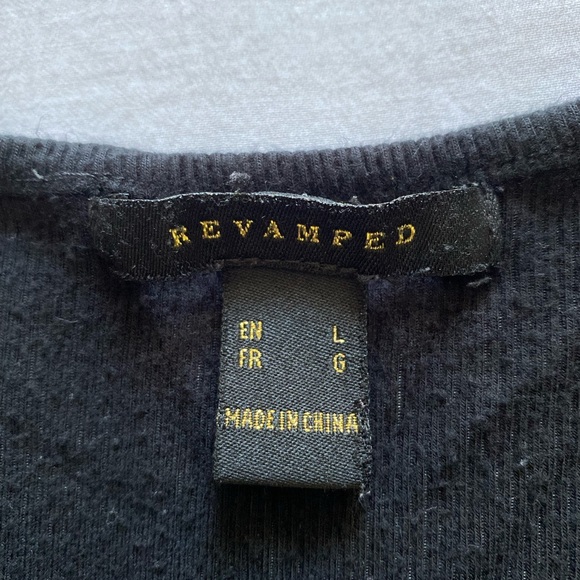 Plain black ribbed t shirt - Picture 3 of 3